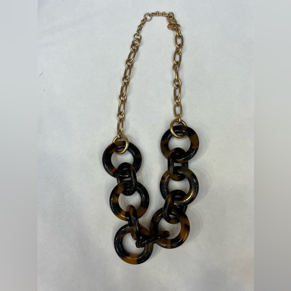 JCrew Factory tortoiseshell necklace, pre-owned